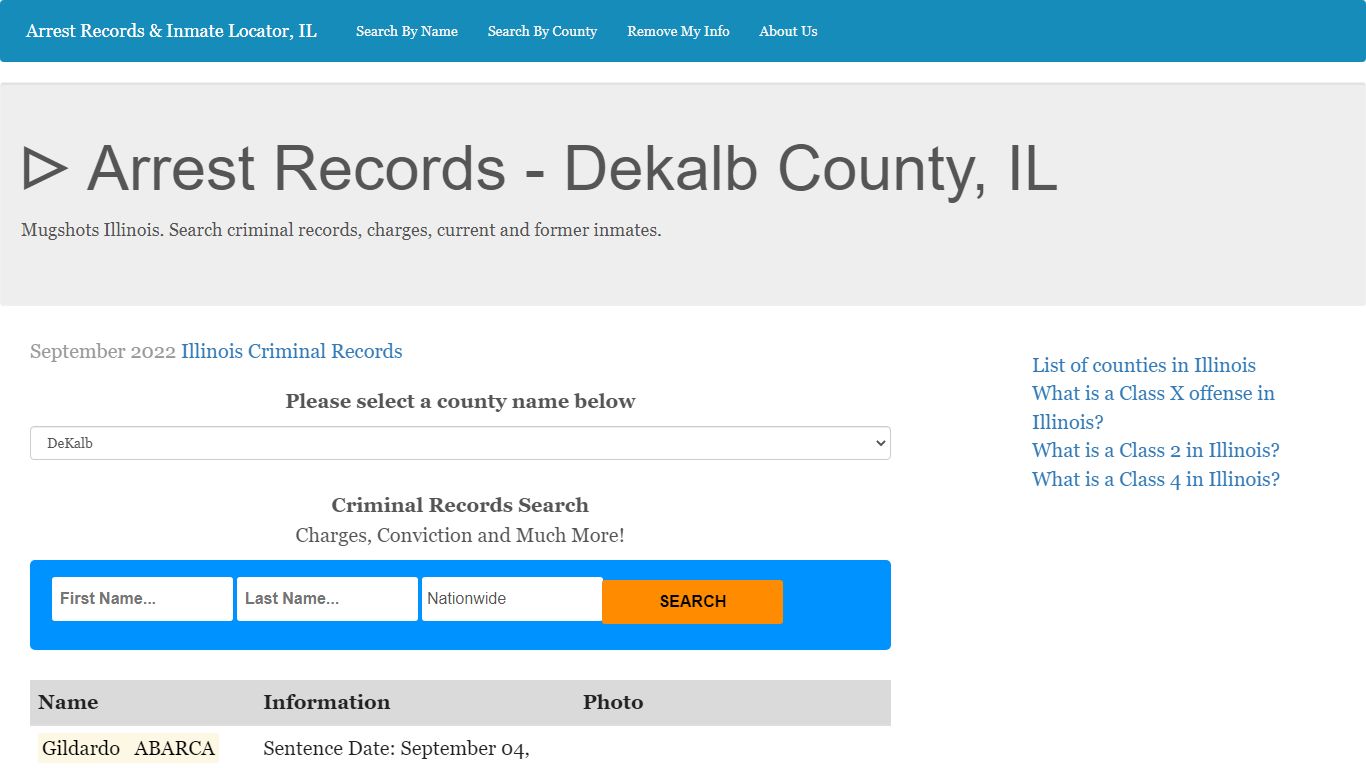 ᐅ Arrest Records - Dekalb County, IL